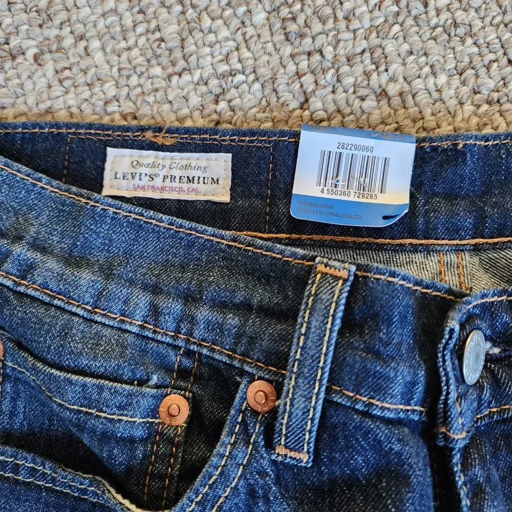 NWT Mens Levis 505 Regular Cropped Cool Eco Performance Jeans Size 28